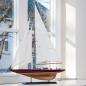 Preview: XXL Segelschiff rot aus Holz (68 cm x 50 cm)